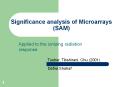 Significance analysis of Microarrays (SAM) PowerPoint PPT Presentation
