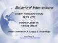 Behavioral Interventions PowerPoint PPT Presentation