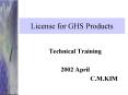 License for GHS Products PowerPoint PPT Presentation