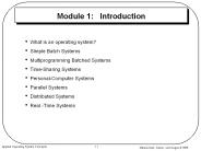 Module 1:  Introduction