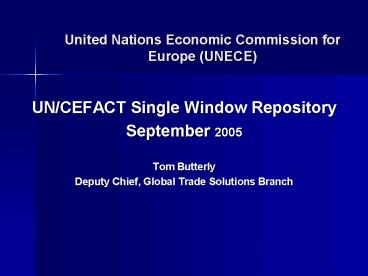United Nations Economic Commission for Europe (UNECE)
