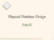 Physical Database Design