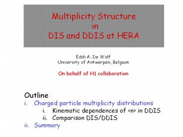 Multiplicity Structure in DIS and DDIS at HERA