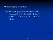 What is antigen presentation