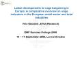 Latest developments in wage bargaining in Europe: A comparative overview on wage indicators in the E PowerPoint PPT Presentation