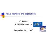 Active networks and applications