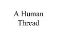 A Human Thread PowerPoint PPT Presentation