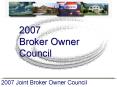 Broker Owner Council PowerPoint PPT Presentation
