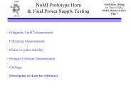 NuMI Horn Testing