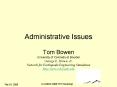 Administrative Issues PowerPoint PPT Presentation