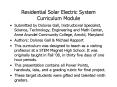 Residential Solar Electric System Curriculum Module PowerPoint PPT Presentation