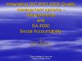 Integrating ISO 9001:2000 Quality management systems Requirements and SA 8000 Social Accountability PowerPoint PPT Presentation
