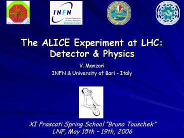 The ALICE Experiment at LHC: Detector