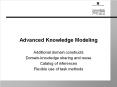 Advanced Knowledge Modeling PowerPoint PPT Presentation