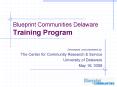 Blueprint Communities Delaware Training Program PowerPoint PPT Presentation