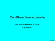 Map of Human Computer Interaction
