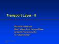 Transport Layer - II PowerPoint PPT Presentation