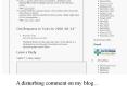 A disturbing comment on my blog PowerPoint PPT Presentation