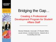Bridging the Gap...