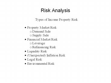 Risk Analysis