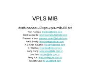 VPLS MIB
