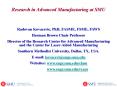Research in Advanced Manufacturing at SMU PowerPoint PPT Presentation