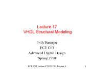 Lecture 17 VHDL Structural Modeling