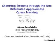 Sketching Streams through the Net: Distributed Approximate     Query Tracking