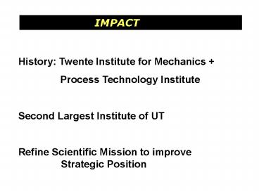 History: Twente Institute for Mechanics