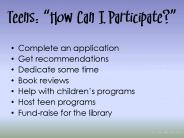 Teens: How Can I Participate