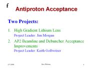 Antiproton Acceptance