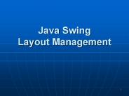 Java Swing Layout Management