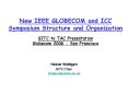 New IEEE GLOBECOM and ICC Symposium Structure and Organization GITC to TAC Presentation Globecom 200 PowerPoint PPT Presentation