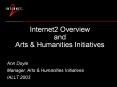 Internet2 Overview and Arts PowerPoint PPT Presentation