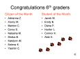 Congratulations 6th graders PowerPoint PPT Presentation