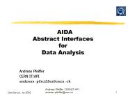 AIDA Abstract Interfaces for Data Analysis