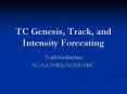 TC Genesis, Track, and Intensity Forecating PowerPoint PPT Presentation