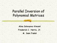 Parallel Inversion of Polynomial Matrices