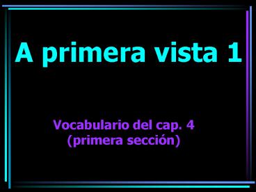 A primera vista 1