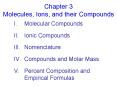 Chapter 3 Molecules, Ions, and their Compounds PowerPoint PPT Presentation