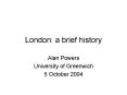 London: a brief history PowerPoint PPT Presentation