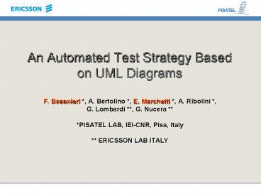 An Automated Test Strategy Based on UML Diagrams