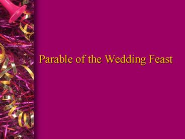 Parable of the Wedding Feast