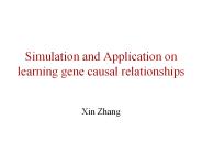Simulation and Application on learning gene causal relationships