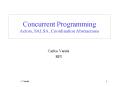 Concurrent Programming Actors, SALSA, Coordination Abstractions PowerPoint PPT Presentation