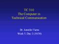 TC%20310%20The%20Computer%20in%20Technical%20Communication PowerPoint PPT Presentation