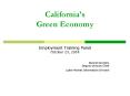 Californias Green Economy PowerPoint PPT Presentation