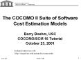 The%20COCOMO%20II%20Suite%20of%20Software%20Cost%20Estimation%20Models PowerPoint PPT Presentation