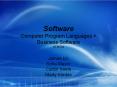 Software Computer Program Languages   Business Software HTM304 PowerPoint PPT Presentation