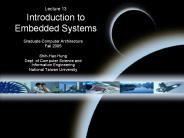 Lecture 13 Introduction to Embedded Systems